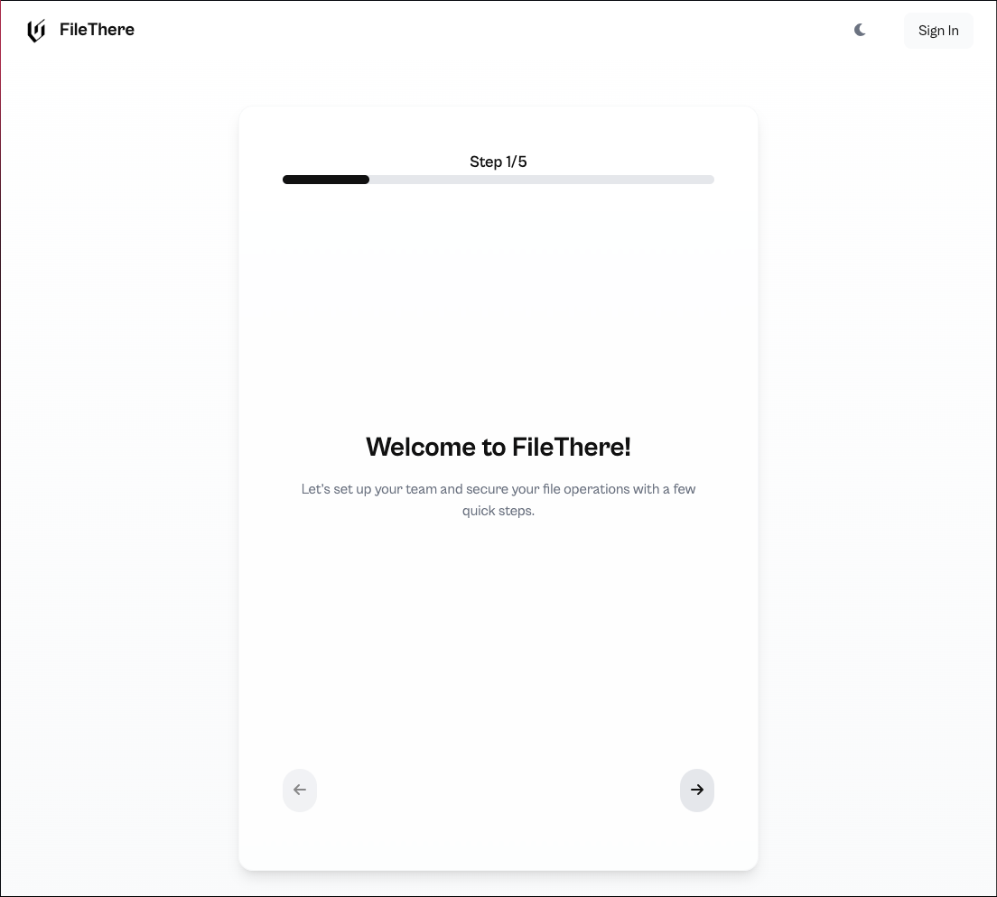 FileThere Onboarding Start