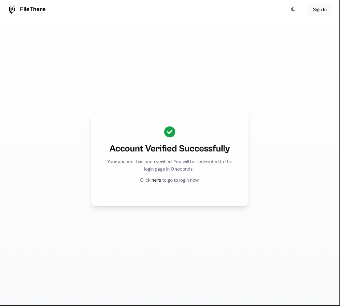 FileThere Verified Interface